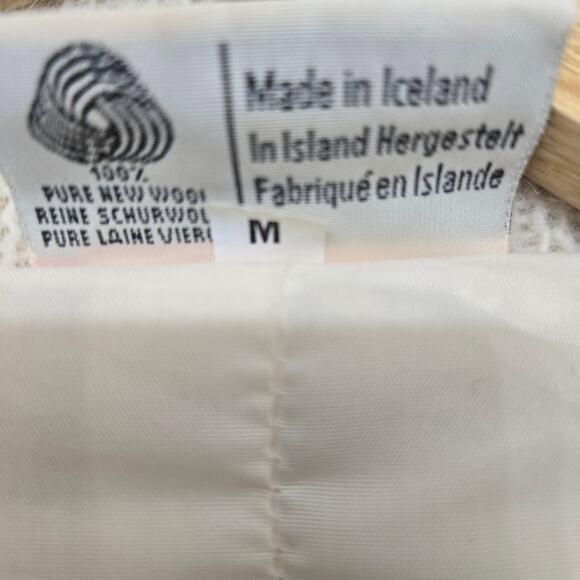 Samband of Iceland Womens Vtg 80s Ski Cabin Fair Isle Nordic Wool Zip Jacket M - Picture 9 of 12